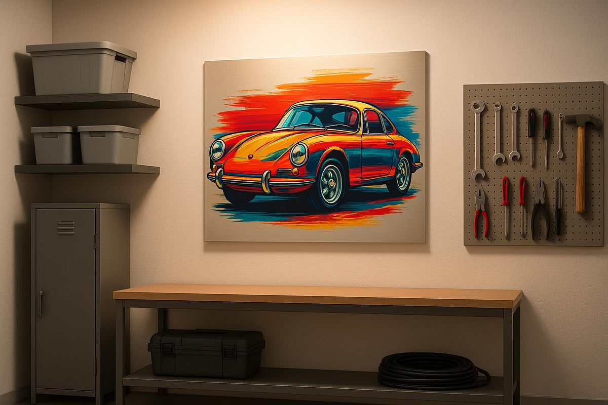 8 Ways to Style Automotive Wall Art in Your Garage