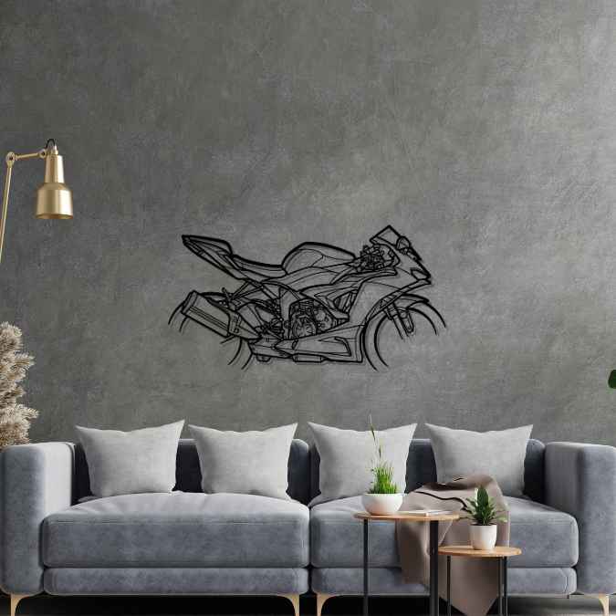 Ninja ZX-6R 2024 Silhouette Metal Wall Art – Slice of Steel