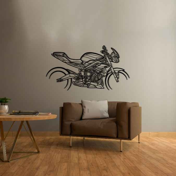 Street Triple 675R 2014 Silhouette Metal Wall Art