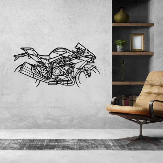 H2 Carbon Silhouette Metal Wall Art
