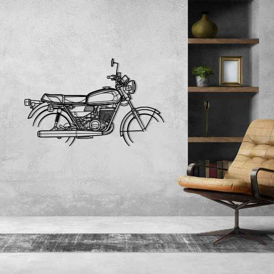 GT250 1975 Silhouette Metal Wall Art