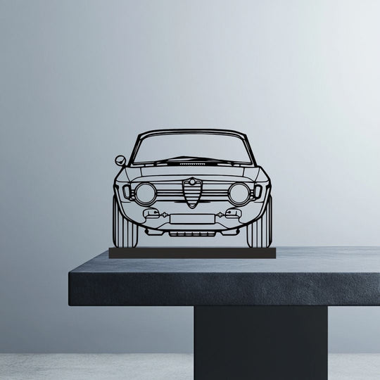 Alfa Romeo Giulia 1967 Front Silhouette Metal Stand Art