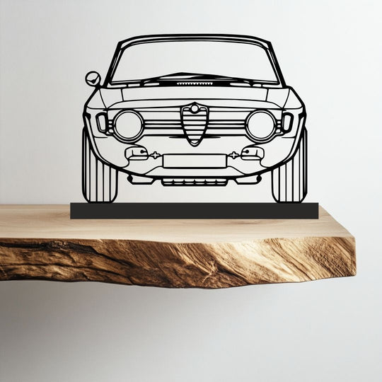 Alfa Romeo Giulia 1967 Front Silhouette Metal Stand Art