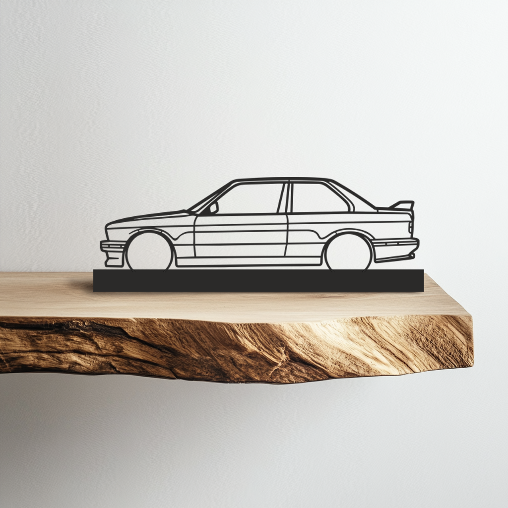 BMW E30 M3 Silhouette Metallständer Art