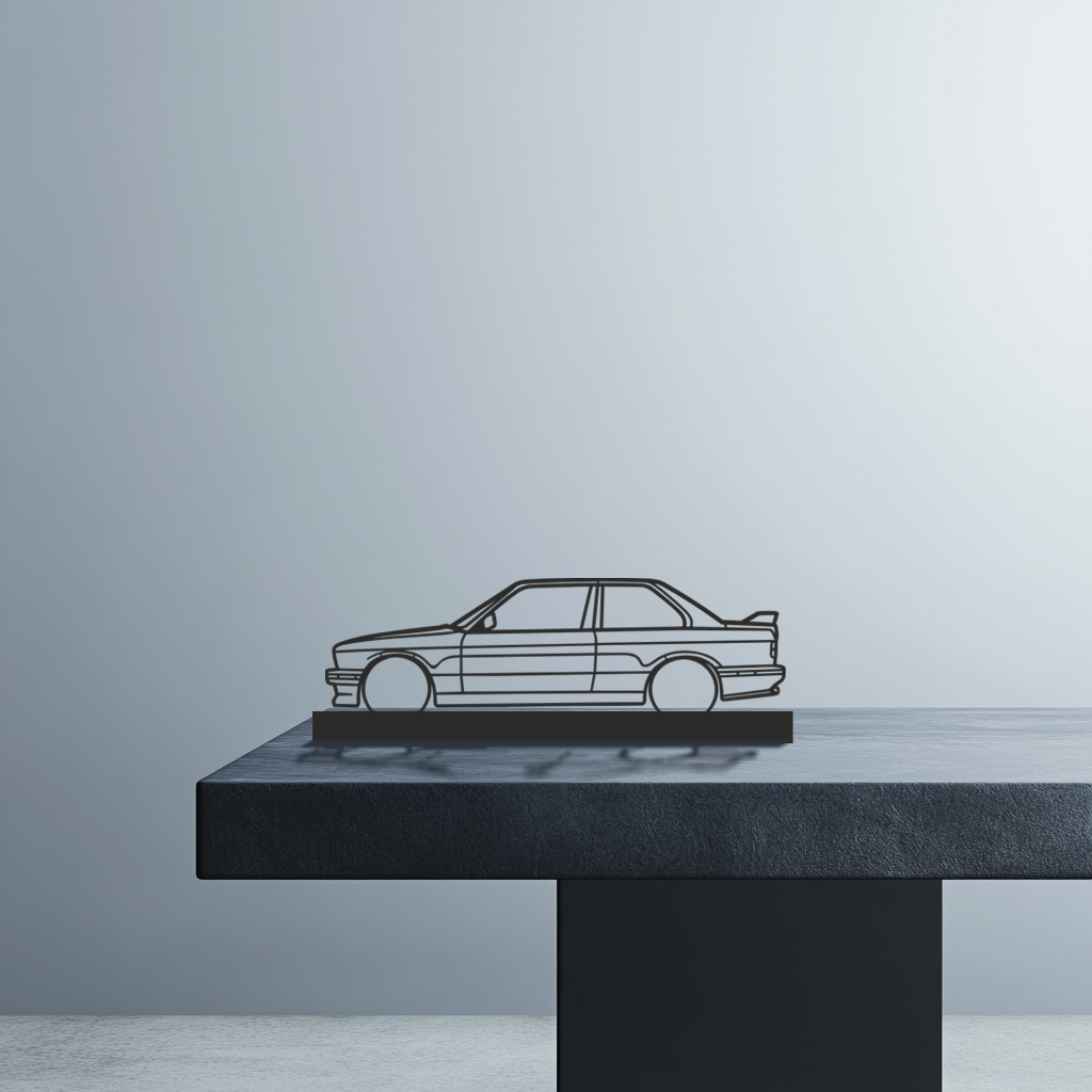 BMW E30 M3 Silhouette Metal Stand Art