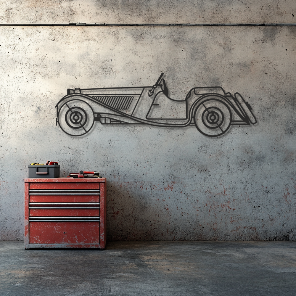 CLASSIC CAR 1 Silhouette Metal Wall Art