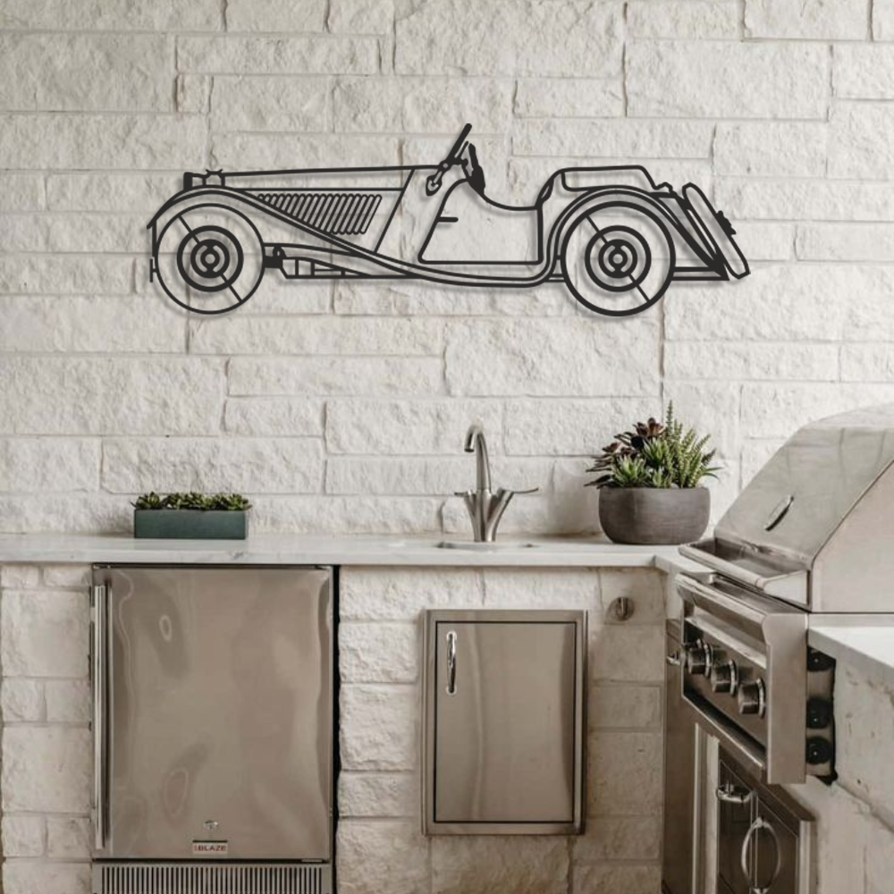 Metallwanddeko „CLASSIC CAR 1“