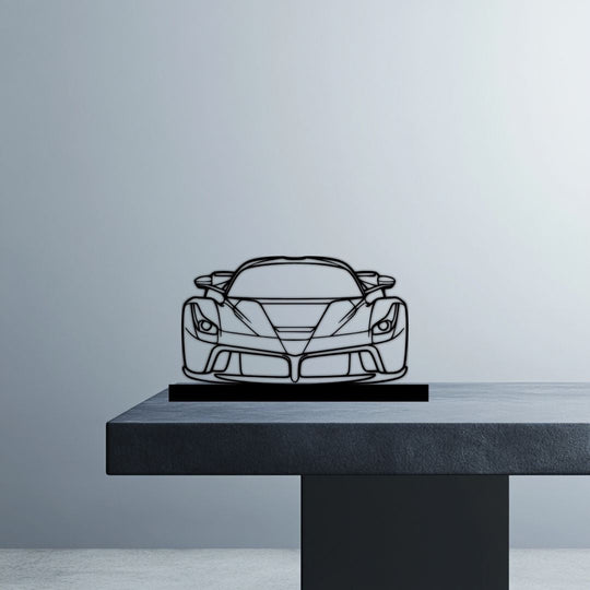 Ferrari La Ferrari Front Silhouette Metal Stand Art