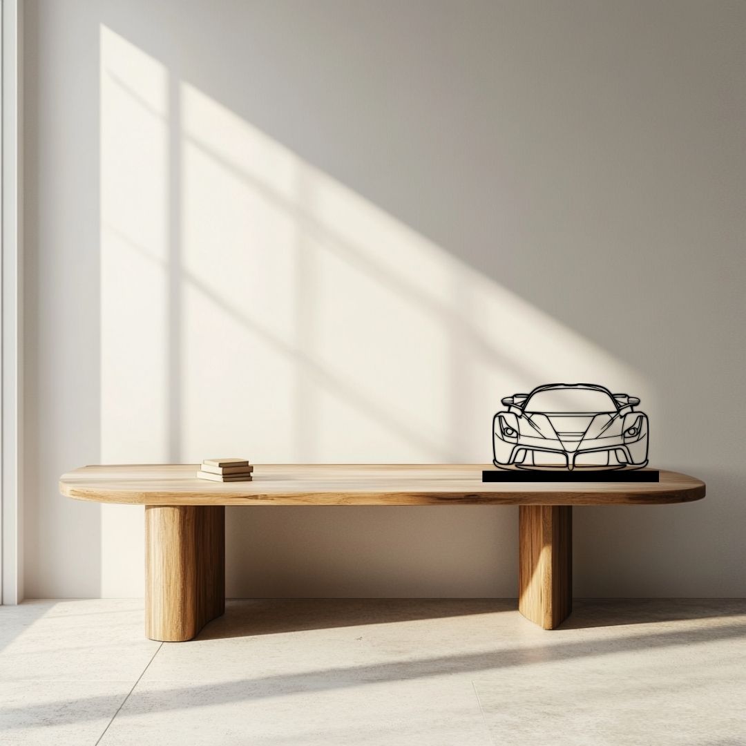 Ferrari La Ferrari Front Silhouette Metal Stand Art
