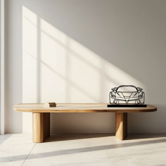 Ferrari La Ferrari Front Silhouette Metal Stand Art