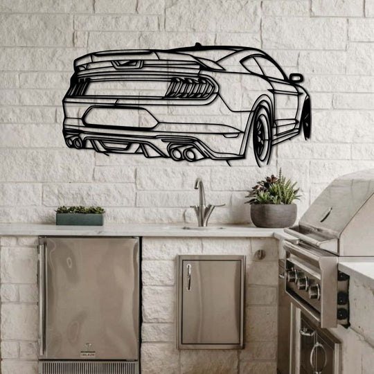 Ford Mustang GT 2020 angle Silhouette Metal Wall Art