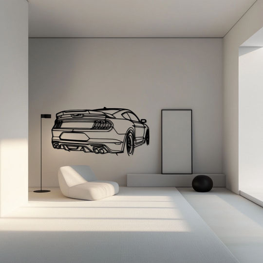 Ford Mustang GT 2020 angle Silhouette Metal Wall Art
