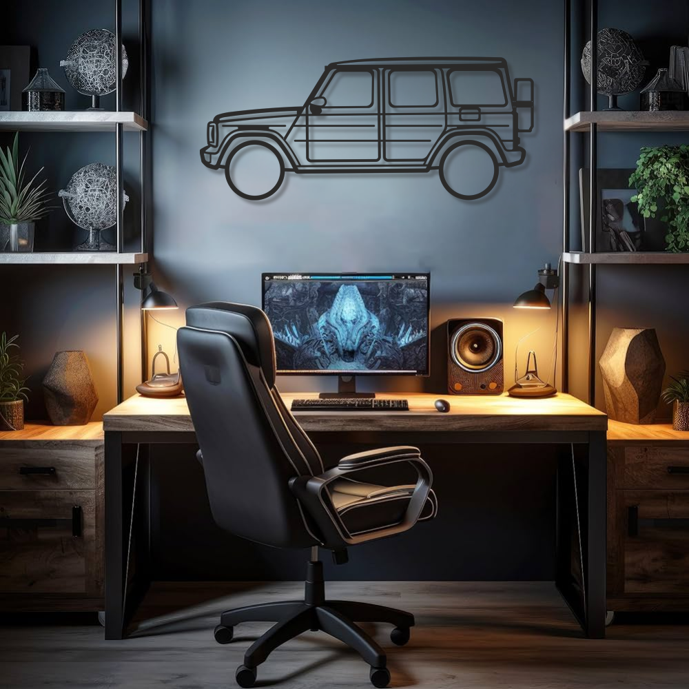Mercedes G Class Silhouette Metal Wall Art