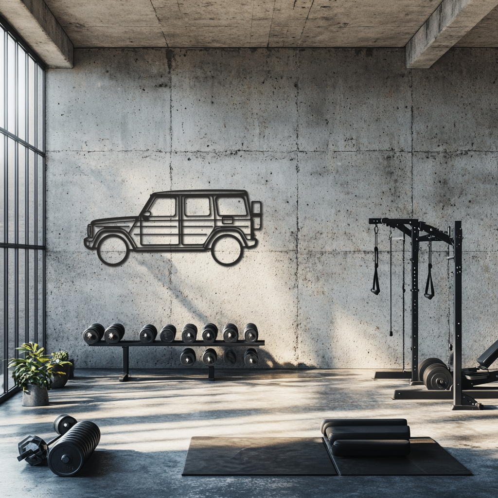 Mercedes G Class Silhouette Metal Wall Art