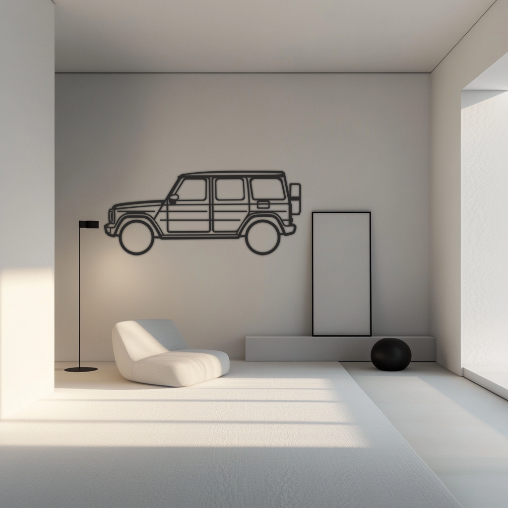 Mercedes G Class Silhouette Metal Wall Art