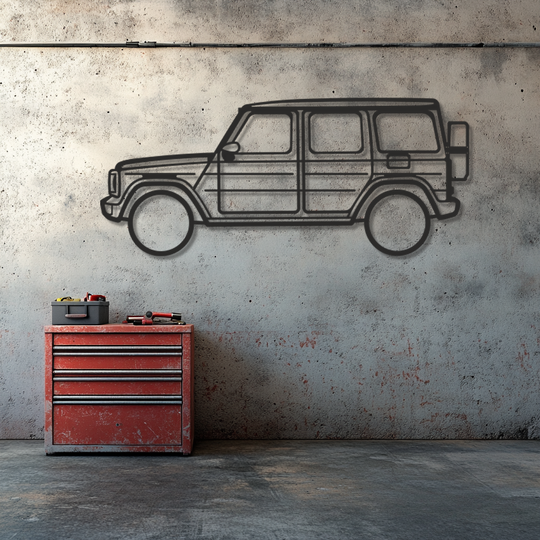 Mercedes G Class Silhouette Metal Wall Art
