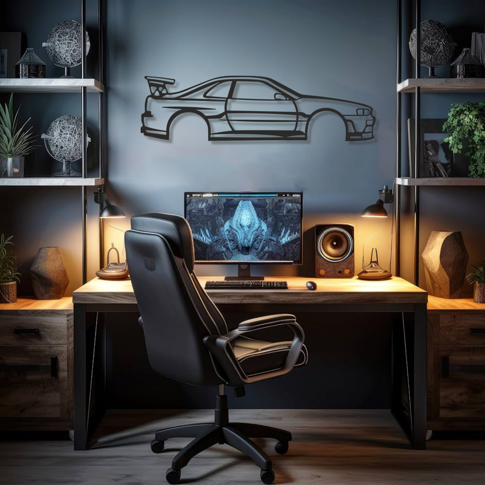 Nissan SKYLINE Silhouette Metal Wall Art
