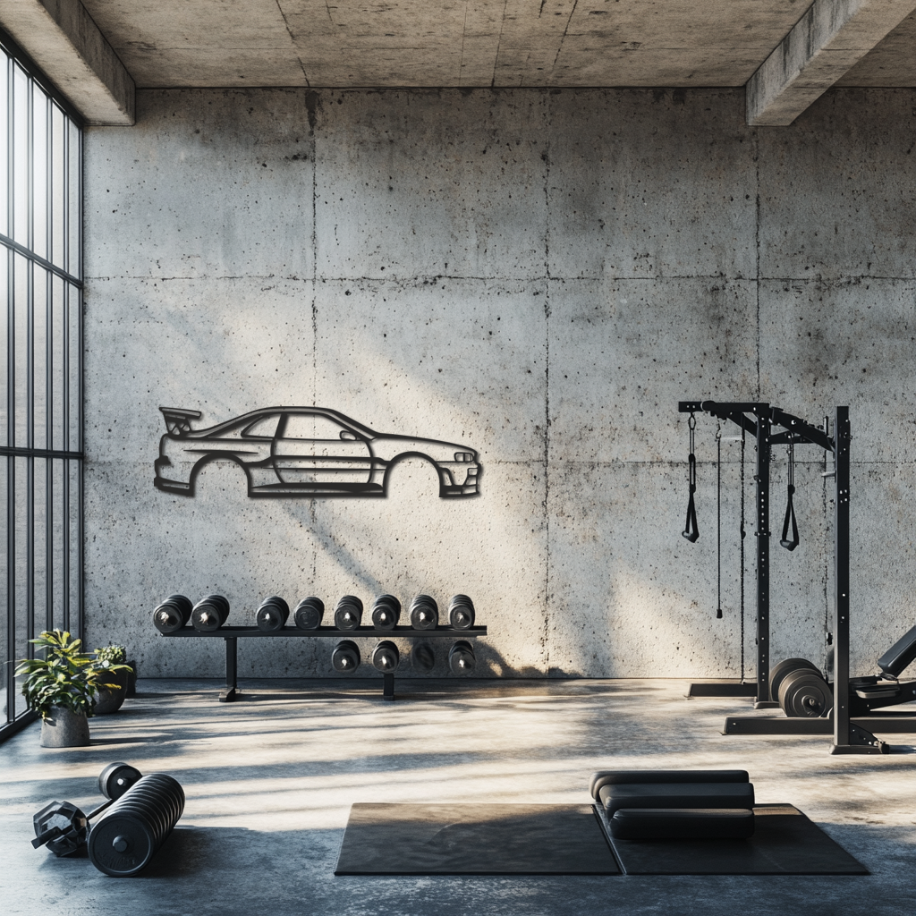 Nissan SKYLINE Silhouette Metal Wall Art