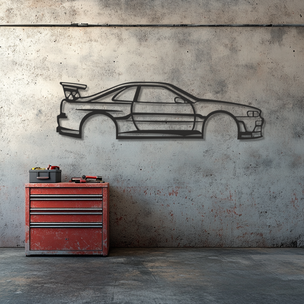 Nissan SKYLINE Silhouette Metal Wall Art
