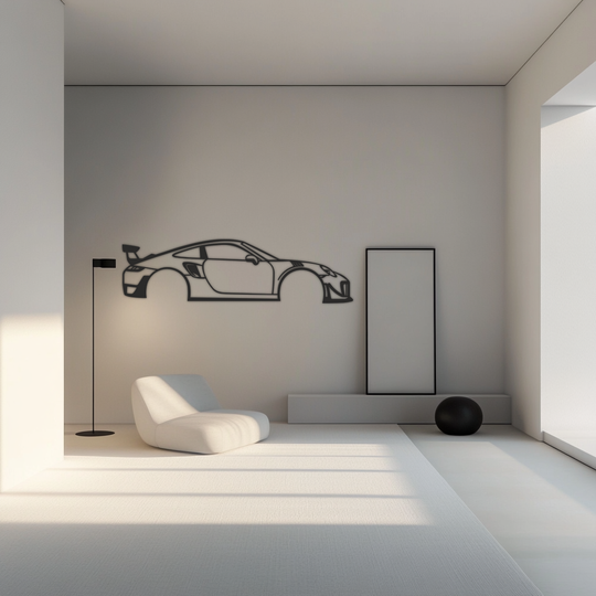 Porsche 911 Silhouette Metal Wall Art
