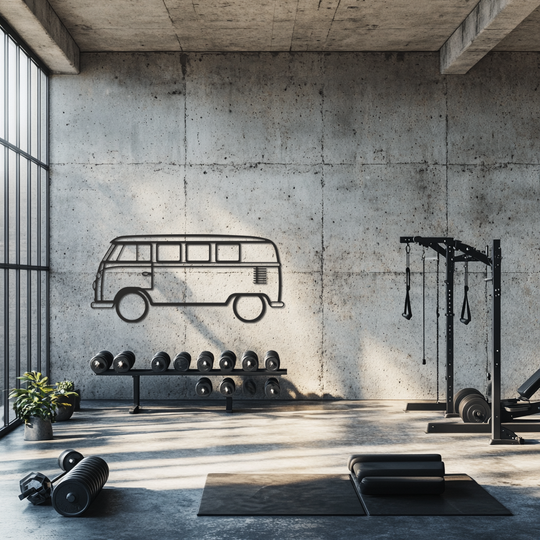 Volkswagen Bulli T1 Silhouette Metallwanddeko