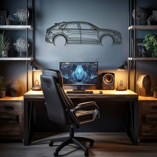 Audi Q8 Silhouette Metal Wall Art