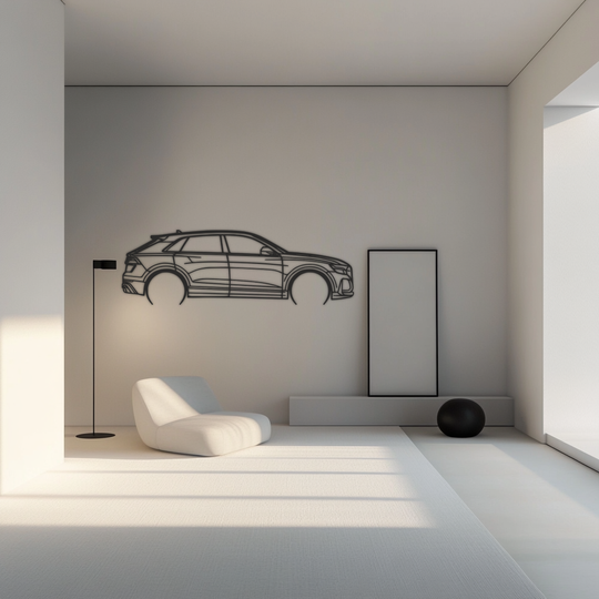 Audi Q8 Silhouette Metal Wall Art