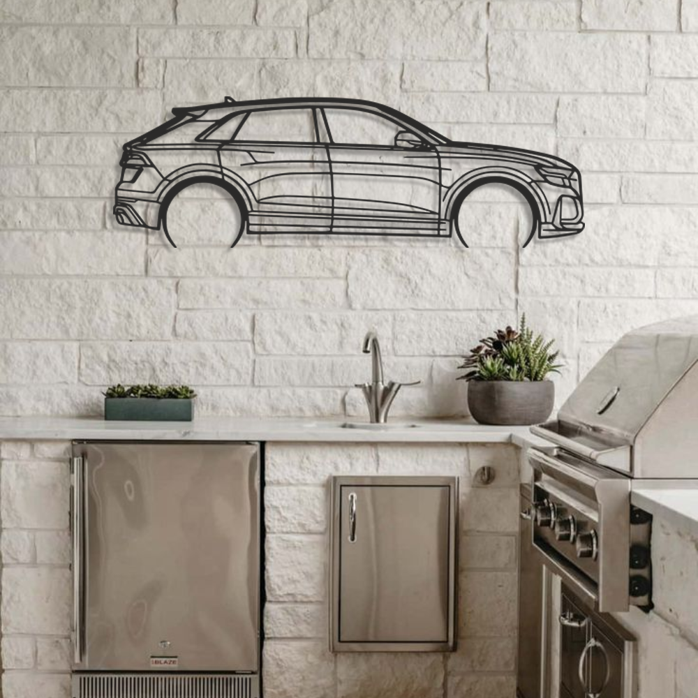 Audi Q8 Silhouette Metal Wall Art