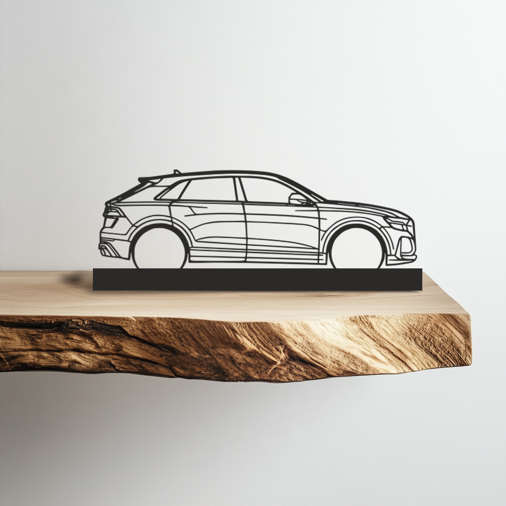 Audi Q8 Silhouette Metal Stand Art