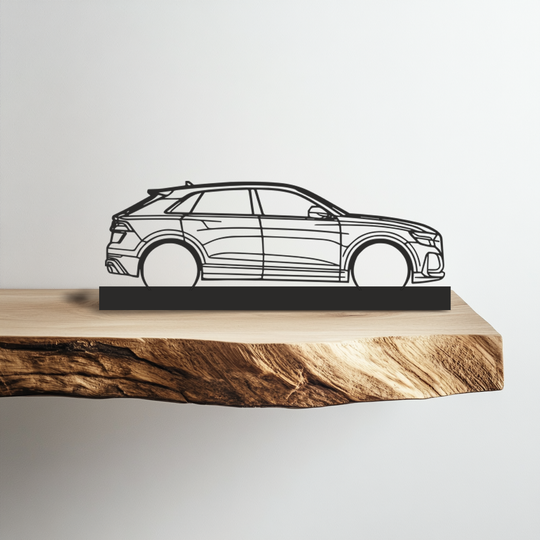 Audi Q8 Silhouette Metal Stand Art