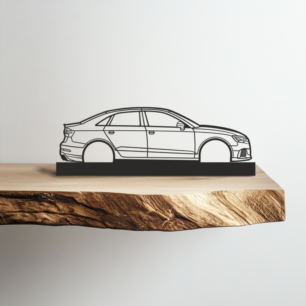 Audi RS3 Silhouette Metal Stand Art