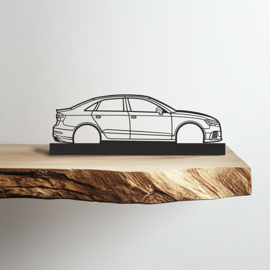 Audi RS3 Silhouette Metal Stand Art