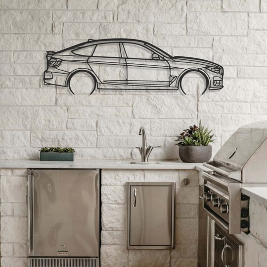 BMW 330 gt Silhouette Metal Wall Art