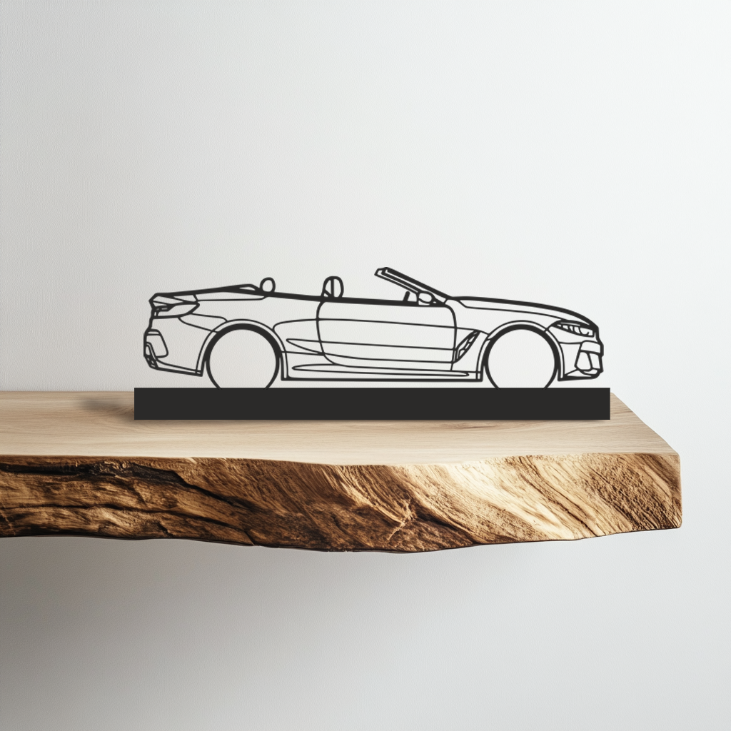 BMW 850i Silhouette Metal Stand Art