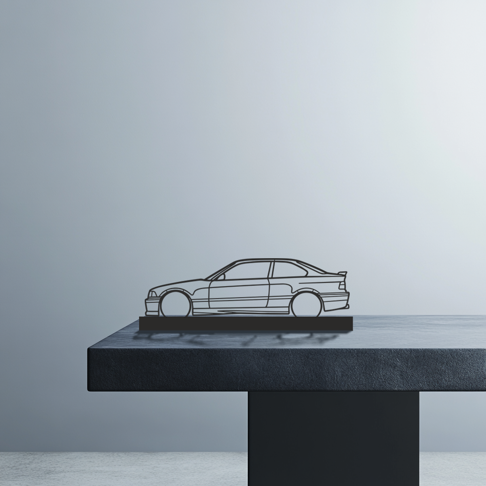 BMW E36 M3 Silhouette Metal Stand Art