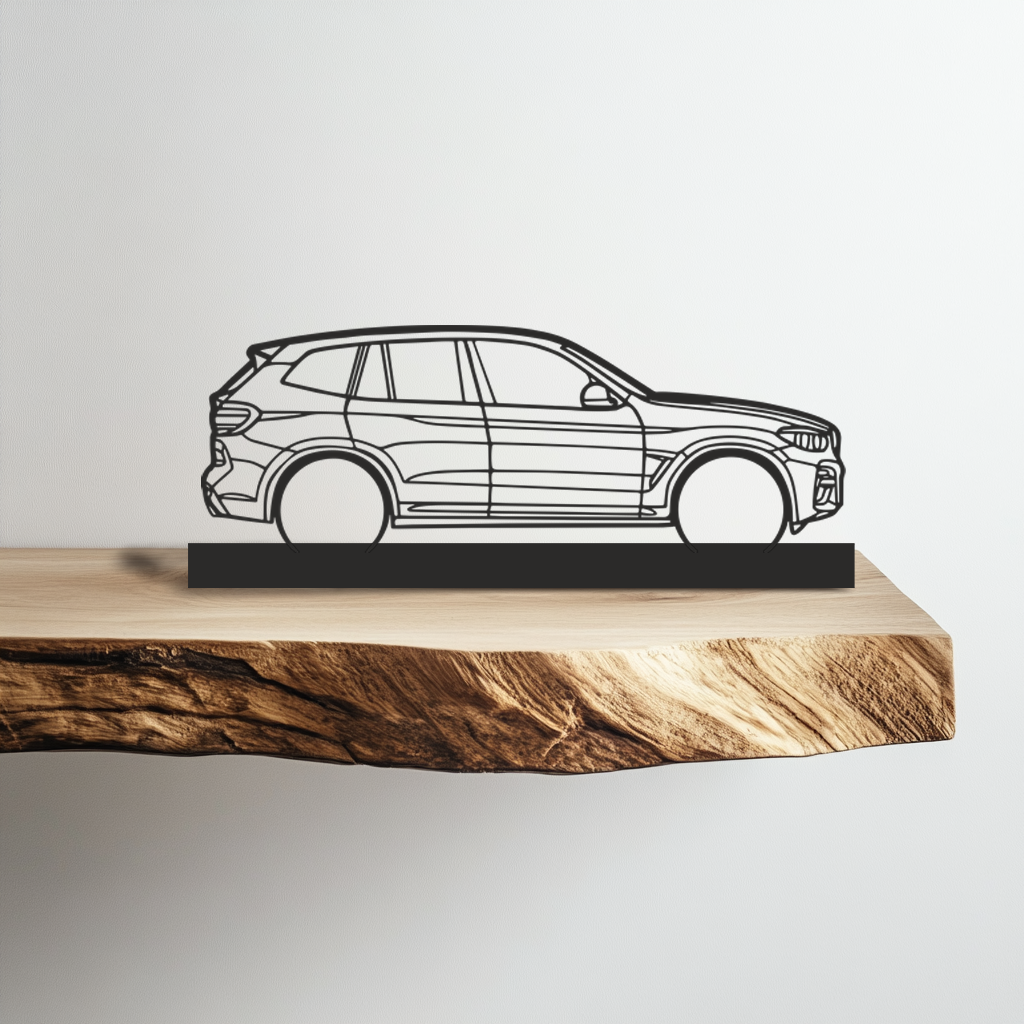 BMW X3 Silhouette Metal Stand Art