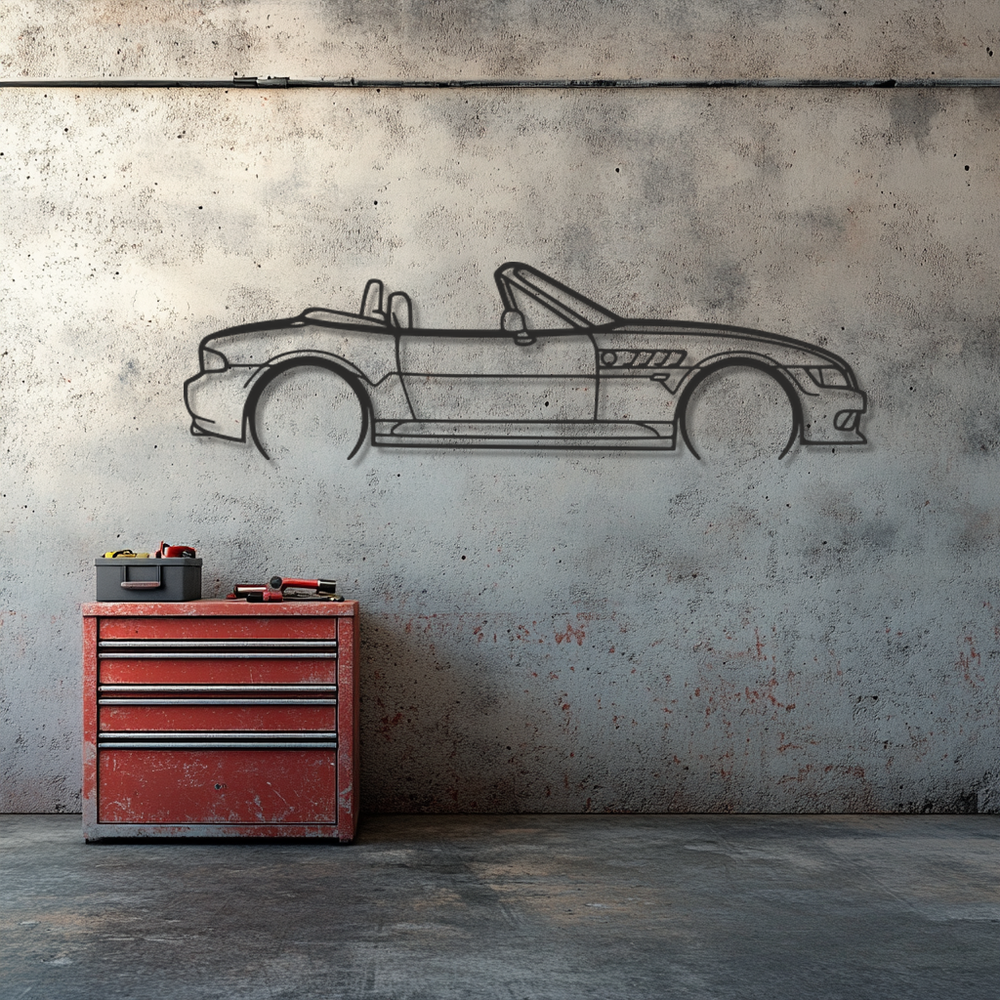 BMW z3 Silhouette Metal Wall Art