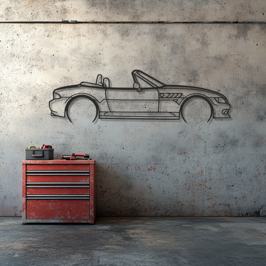 BMW z3 Silhouette Metal Wall Art
