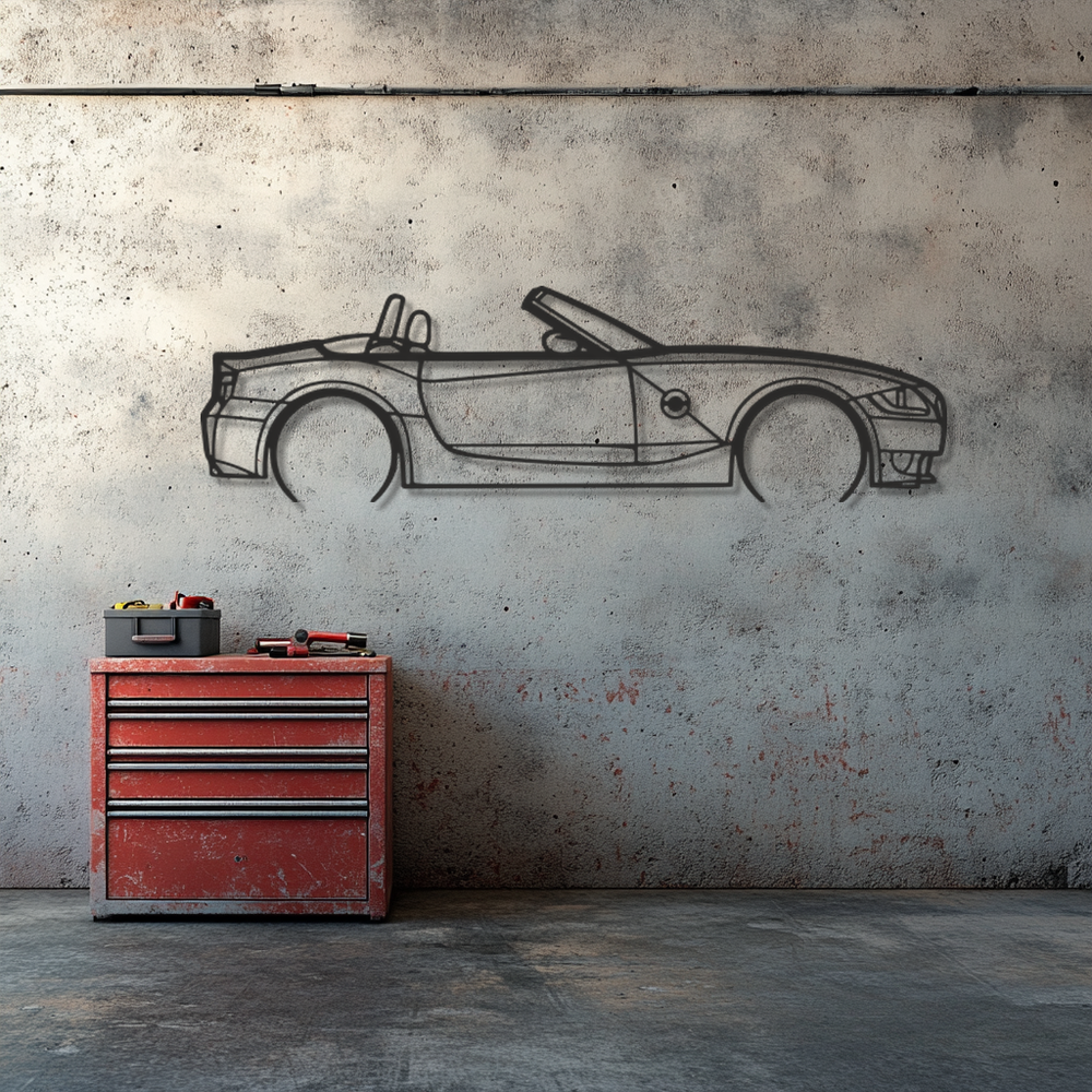 BMW z4m роудстър Silhouette Metal Wall Art