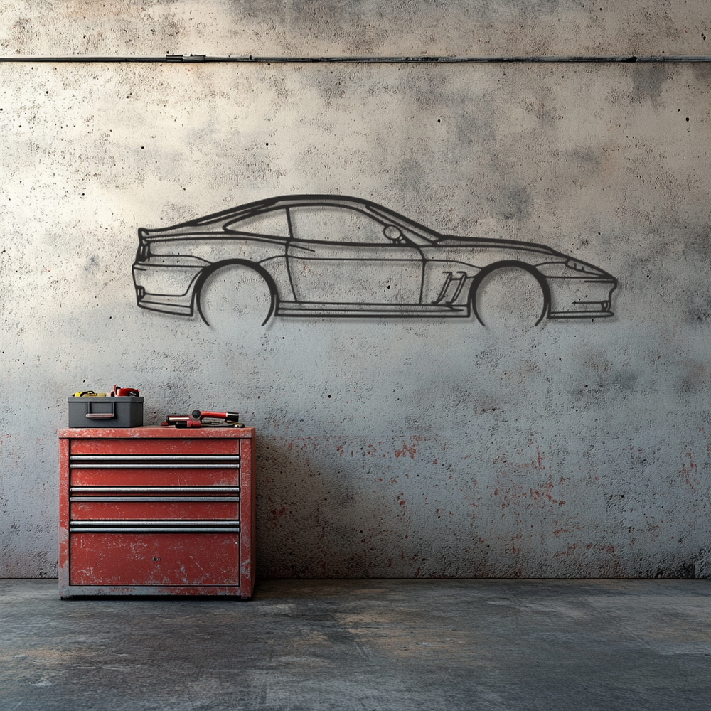 Ferrari 550 maranello Silhouette Metal Wall Art