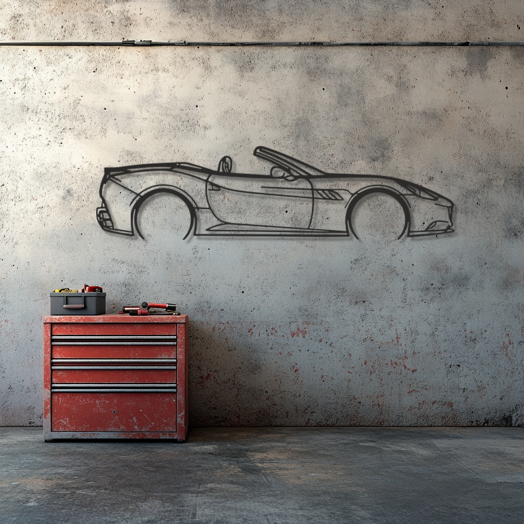 Ferrari california Silhouette Metal Wall Art