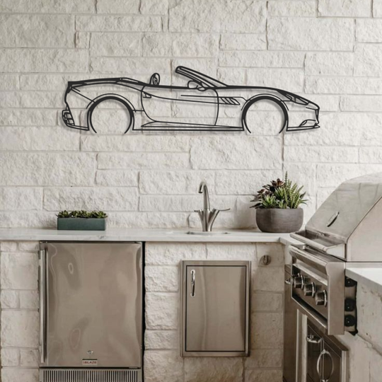 Ferrari california Silhouette Metal Wall Art