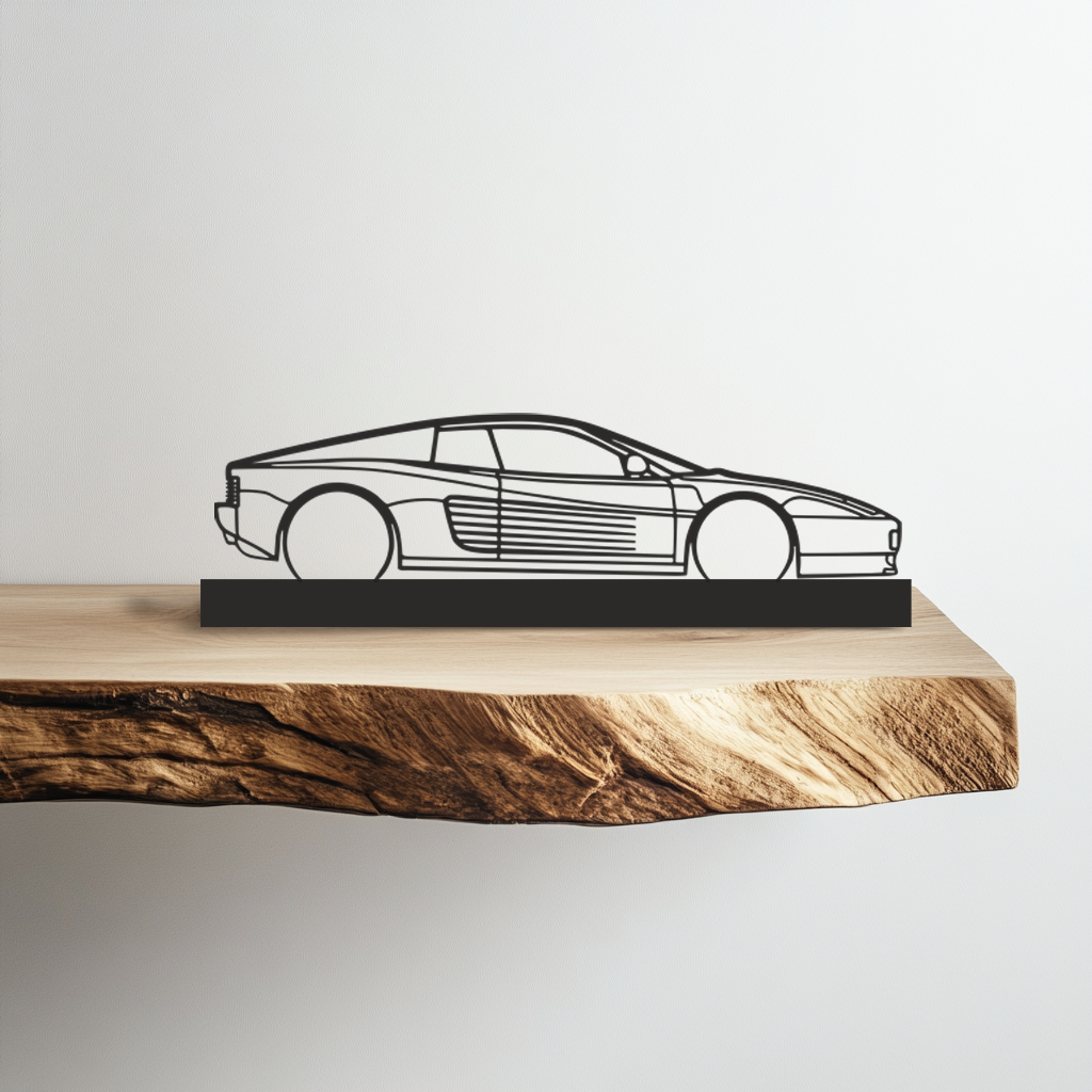 Ferrari testarossa Silhouette Metal Stand Art