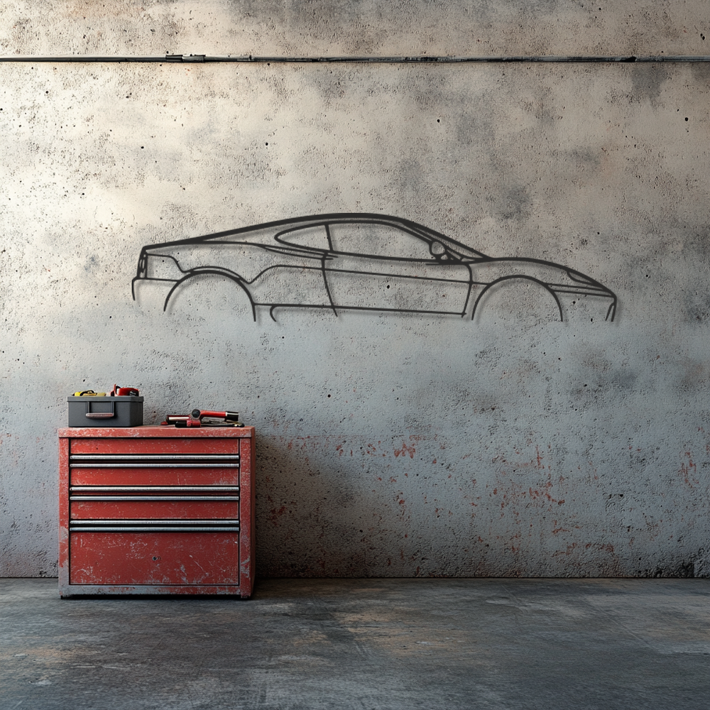 Ferrari 360 modena Silhouette Metal Wall Art
