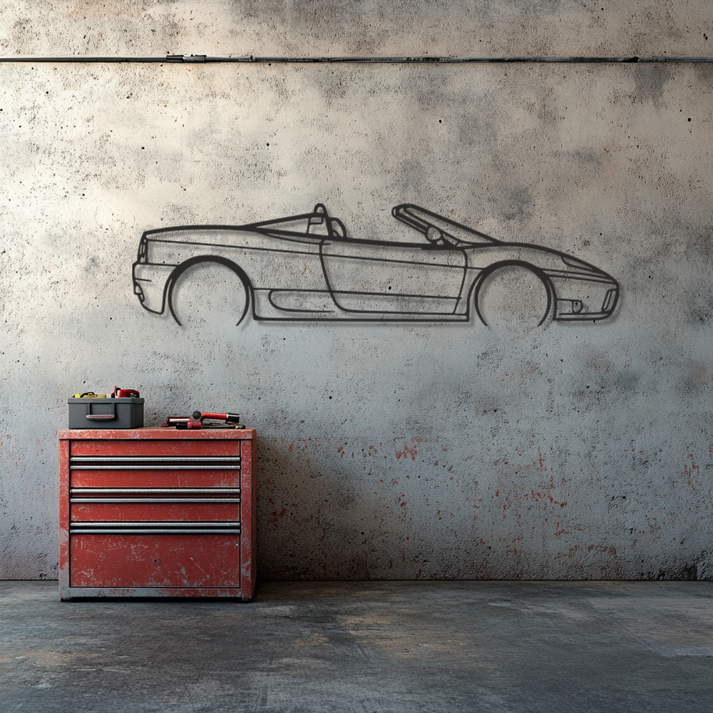 Ferrari 360 spider Silhouette Metal Wall Art