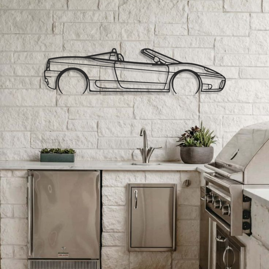 Ferrari 360 spider Silhouette Metal Wall Art