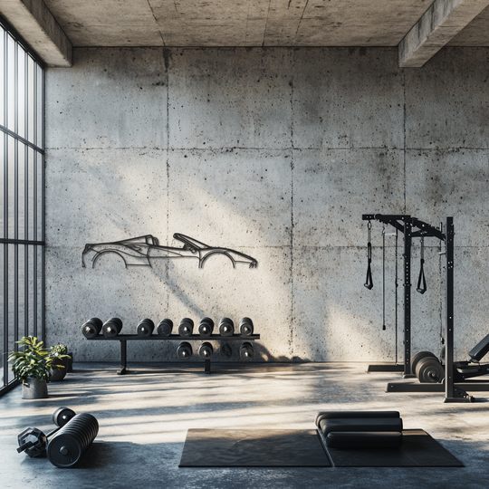 Ferrari 488 spider Silhouette Metal Wall Art