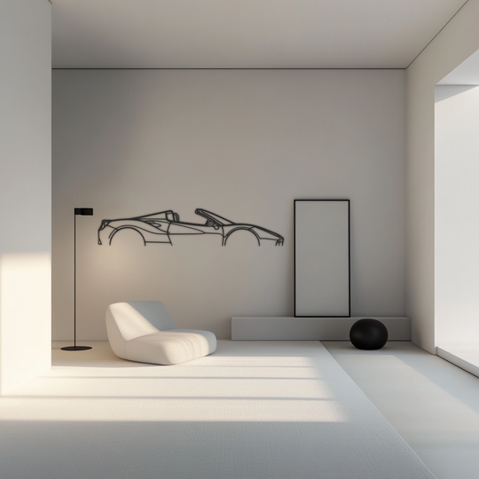 Ferrari 488 spider Silhouette Metal Wall Art