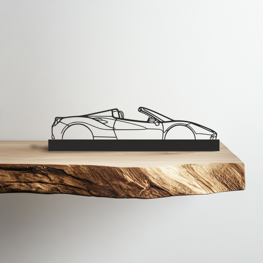 Ferrari 488 spider Silhouette Metal Stand Art