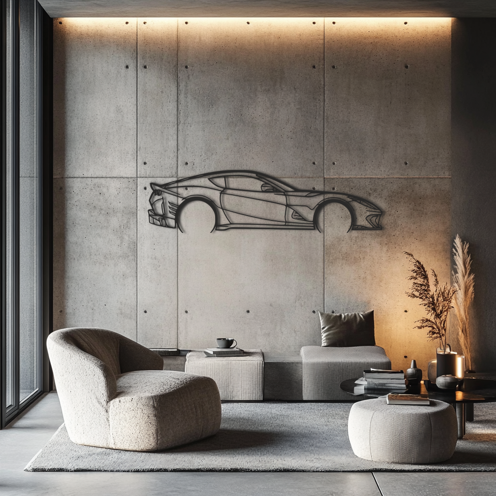 Ferrari 812 f12 Silhouette Metal Wall Art